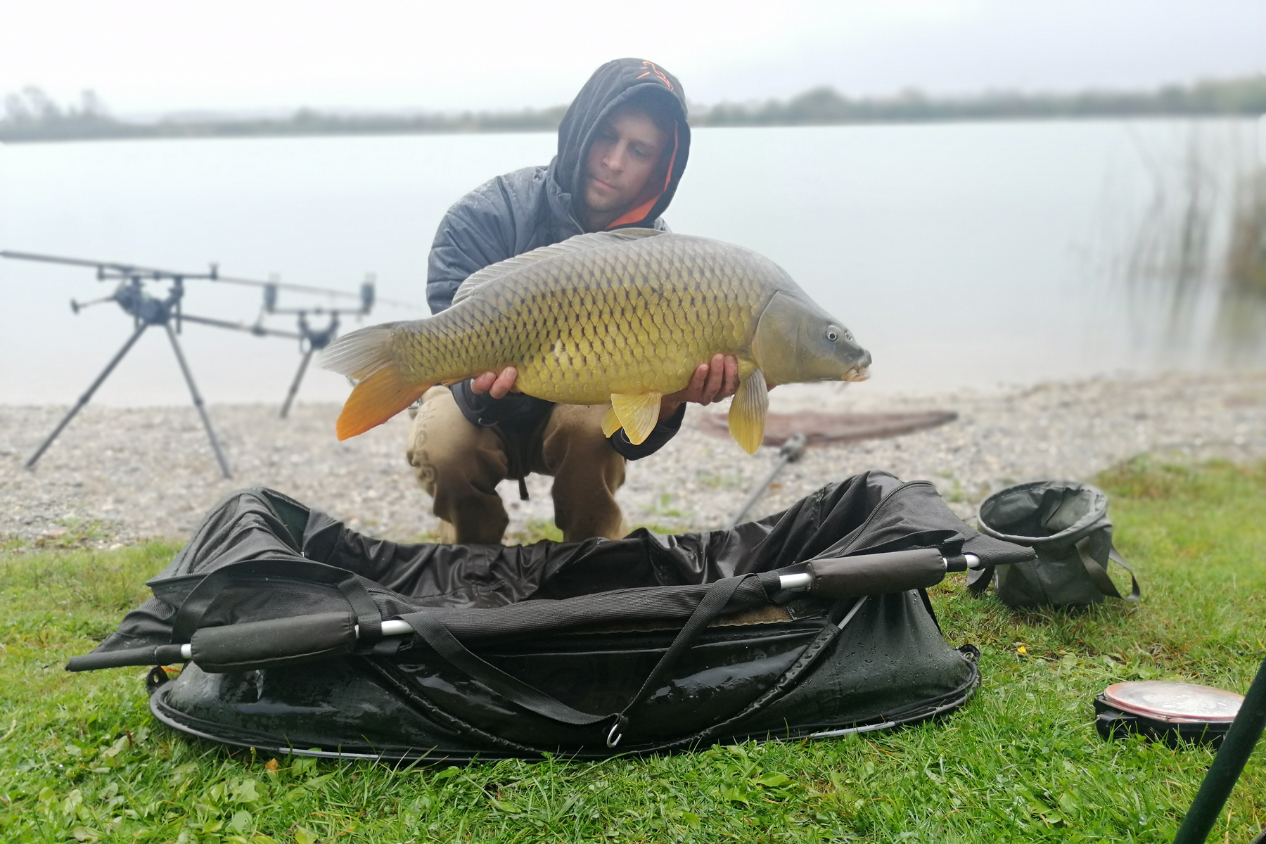 Chris Fichtner fängt mit Pineapple Protein Boilies von Naturebaits instant viele Karpfen
