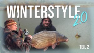 Im Video: Jan Brauns und Max Herdt zeigen wie sie im Winter an einem aktiven Baggersee beim Karpfenangeln viele große Karpfen fangen.