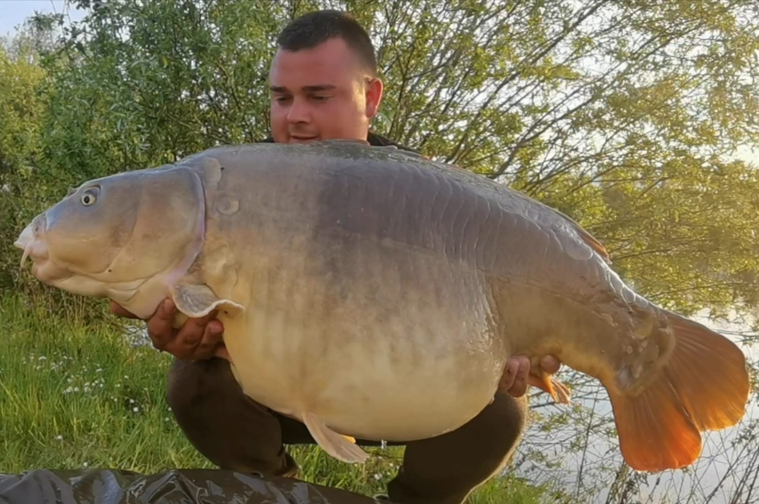 Max Herdt erwischte trotz Laichzeit auf Naturebaits Boilies über 50 Karpfen in Frankreich bis 28 Kilo schwer.