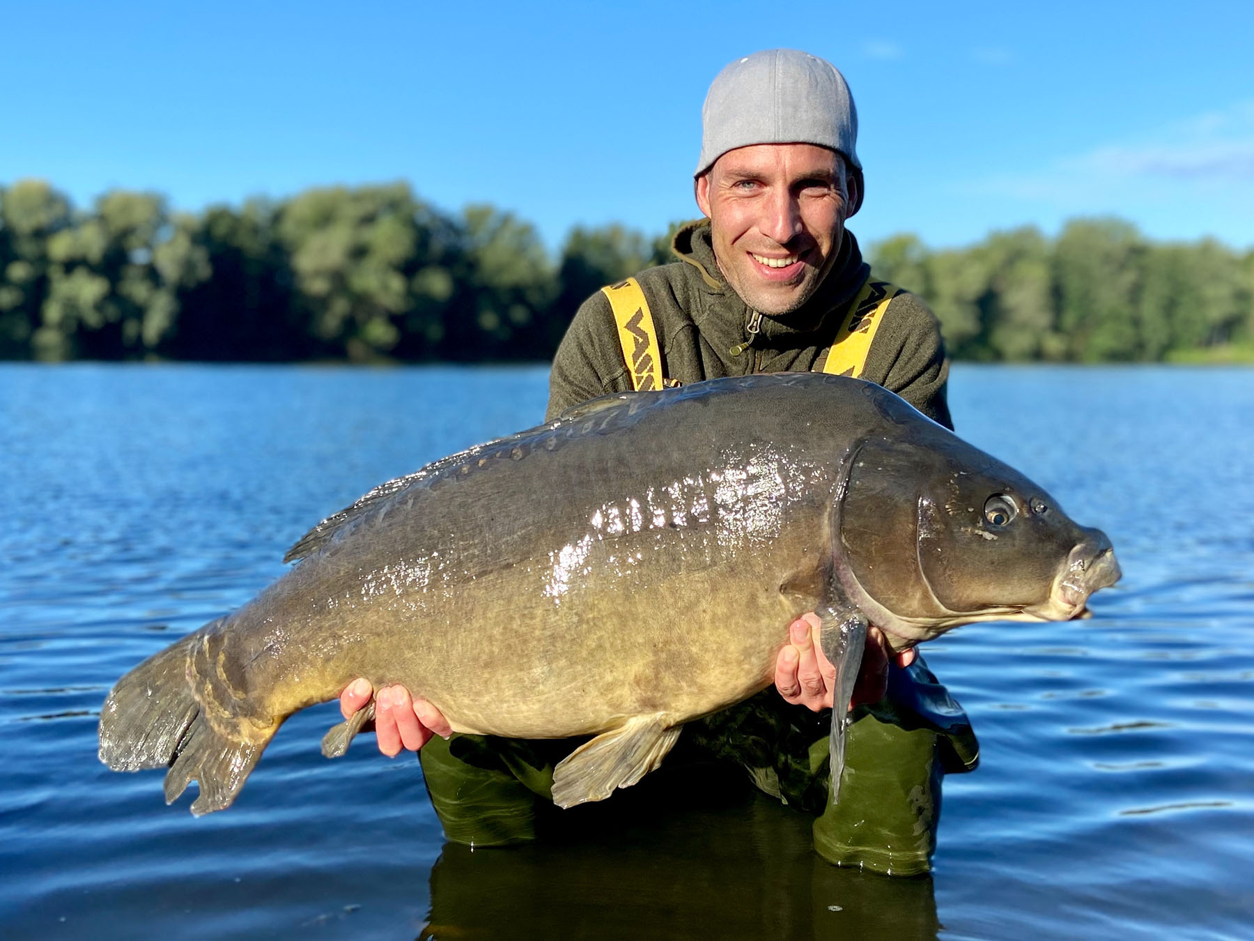 Philipp Magenheimer angelt zwischen Aufust und September erfolgreich auf Karpfen mit Yellow Scopex Boilies von Naturebaits
